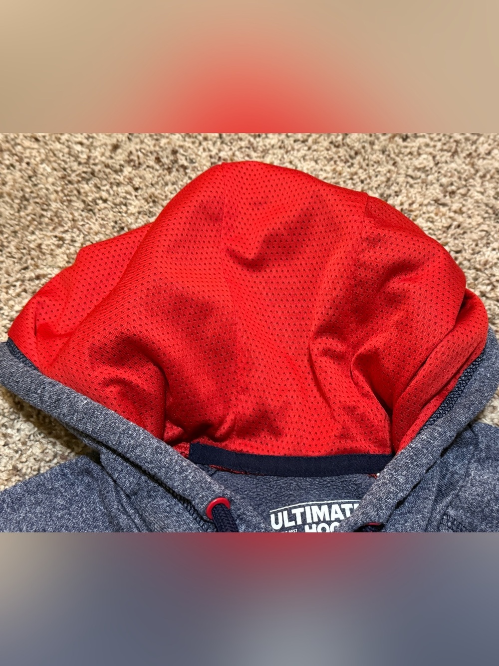 adidas Heather Navy Climawarm Ultimate Hoodie Mens Small - Picture 3 of 7